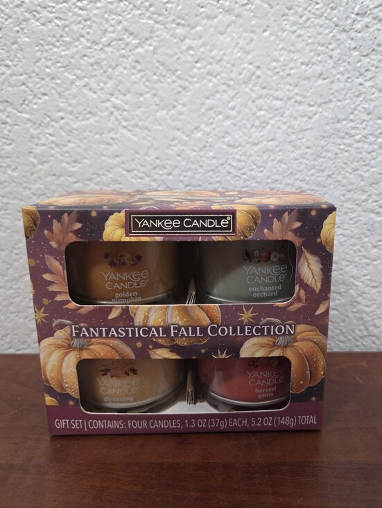 Yankee Candle Other - Yankee Candle Fall Mini Candle Gift Set - Purple, Gold, Green, Red NIB
